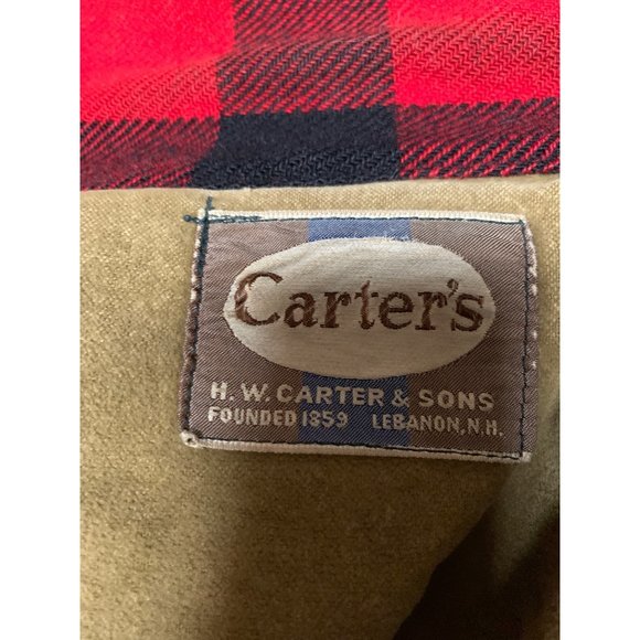 Carters Red & Black Buffalo Plaid Vintage Hunting Jacket M** - Picture 10 of 10